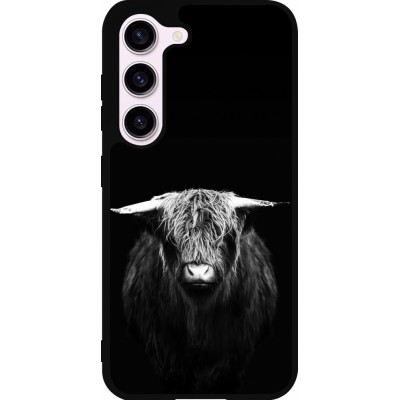 Coque Samsung Galaxy S23 FE - Silicone rigide noir Highland calf black