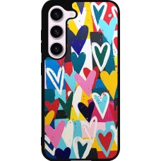 Coque Samsung Galaxy S23 FE - Silicone rigide noir Joyful Hearts