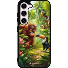 Coque Samsung Galaxy S23 FE - Silicone rigide noir Jungle Tropicale Tayrona