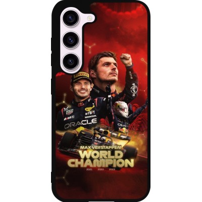 Coque Samsung Galaxy S23 FE - Silicone rigide noir Max Verstappen Champion 2023