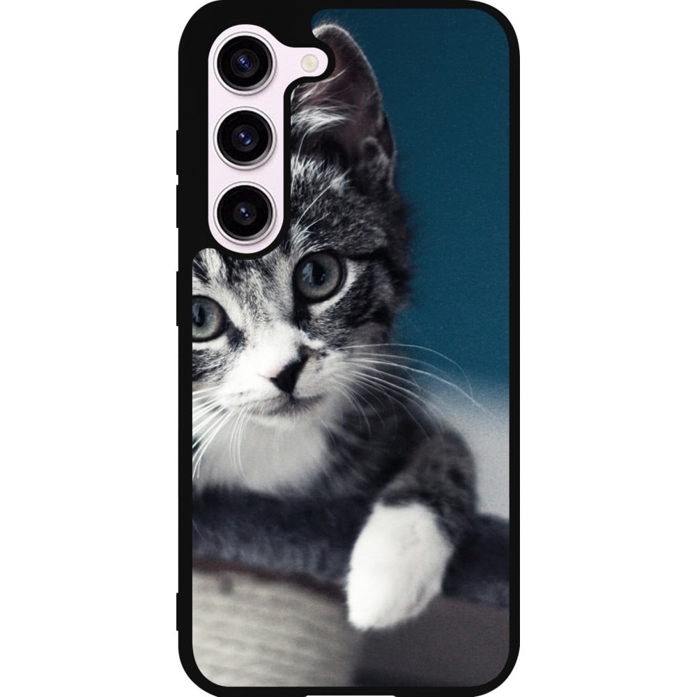 Coque Samsung Galaxy S23 FE - Silicone rigide noir Meow 23