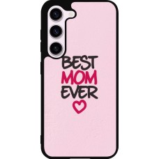 Coque Samsung Galaxy S23 FE - Silicone rigide noir Mom 2023 best Mom ever pink