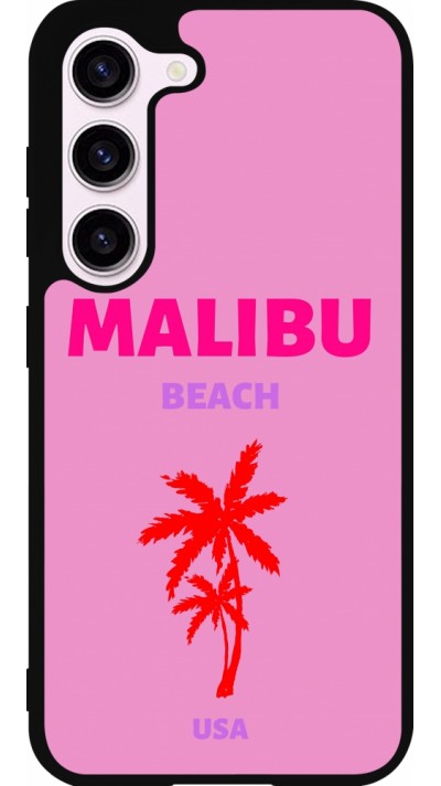 Samsung Galaxy S23 FE Case Hülle - Silikon schwarz Pop Summer Destination Malibu