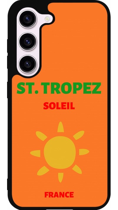 Samsung Galaxy S23 FE Case Hülle - Silikon schwarz Pop Summer Destination St-Tropez