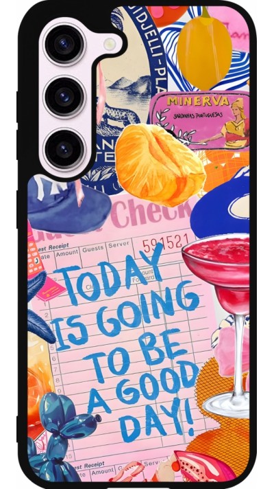 Samsung Galaxy S23 FE Case Hülle - Silikon schwarz Preppy Today is Going to be a good day