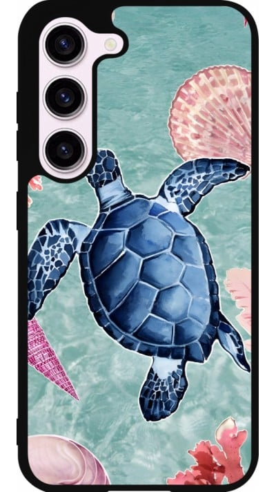 Samsung Galaxy S23 FE Case Hülle - Silikon schwarz Preppy Turtle