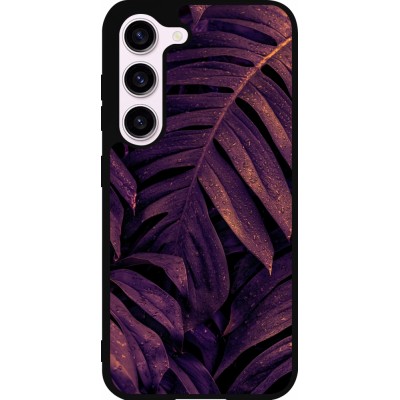 Coque Samsung Galaxy S23 FE - Silicone rigide noir Purple Light Leaves