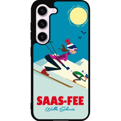 Coque Samsung Galaxy S23 FE - Silicone rigide noir Saas-Fee Ski Downhill