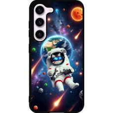 Coque Samsung Galaxy S23 FE - Silicone rigide noir VR SpaceCat Odyssey