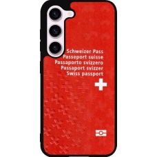 Coque Samsung Galaxy S23 FE - Silicone rigide noir Swiss Passport