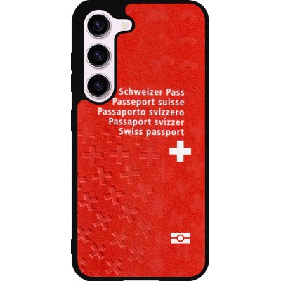 Coque Samsung Galaxy S23 FE - Silicone rigide noir Swiss Passport