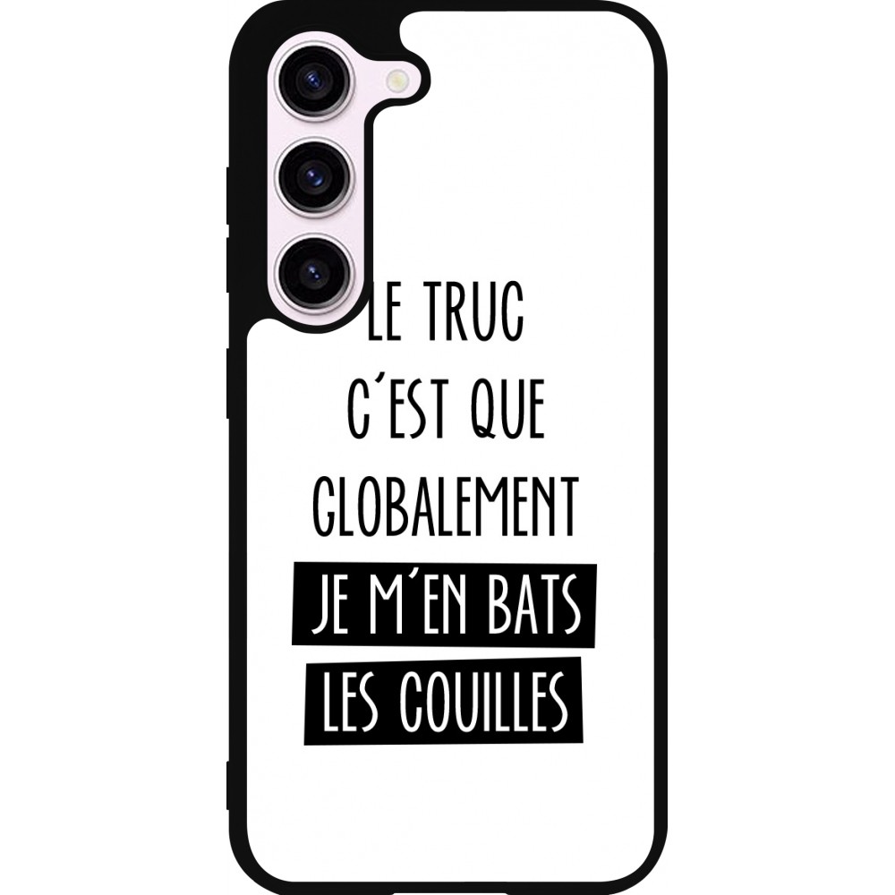 Coque Samsung Galaxy S23 FE - Silicone rigide noir Le truc globalement bats les couilles