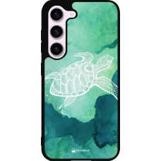 Coque Samsung Galaxy S23 FE - Silicone rigide noir Turtle Aztec Watercolor