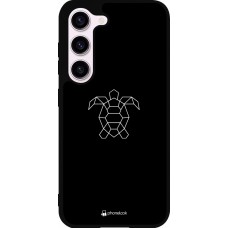 Coque Samsung Galaxy S23 FE - Silicone rigide noir Turtles lines on black