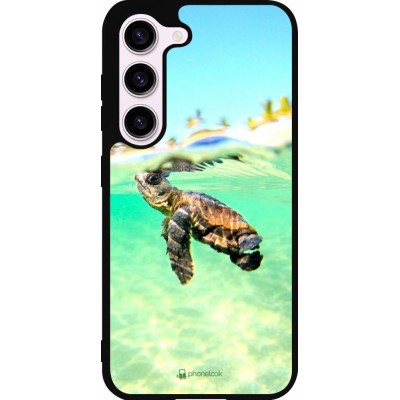 Coque Samsung Galaxy S23 FE - Silicone rigide noir Turtle Underwater