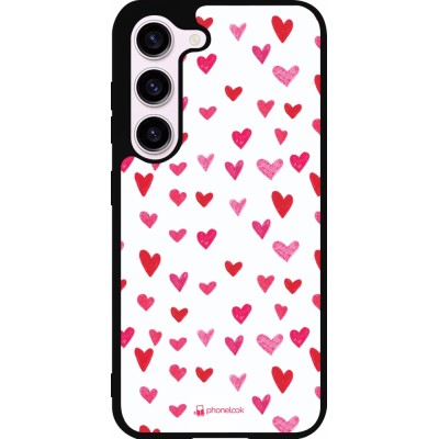 Coque Samsung Galaxy S23 FE - Silicone rigide noir Valentine 2022 Many pink hearts