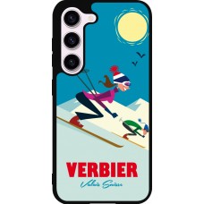 Coque Samsung Galaxy S23 FE - Silicone rigide noir Verbier Ski Downhill