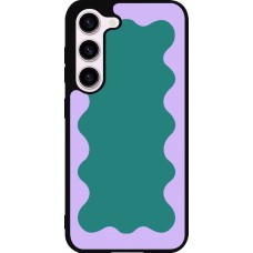 Coque Samsung Galaxy S23 FE - Silicone rigide noir Wavy Rectangle Green Purple