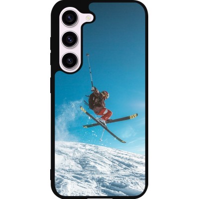 Coque Samsung Galaxy S23 FE - Silicone rigide noir Winter 22 Ski Jump