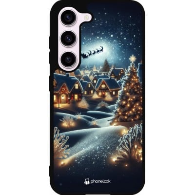 Coque Samsung Galaxy S23 FE - Silicone rigide noir Noël 2023 Christmas is Coming