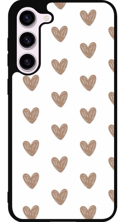 Coque Samsung Galaxy S23+ - Silicone rigide noir Autumn 2024 brown hearts