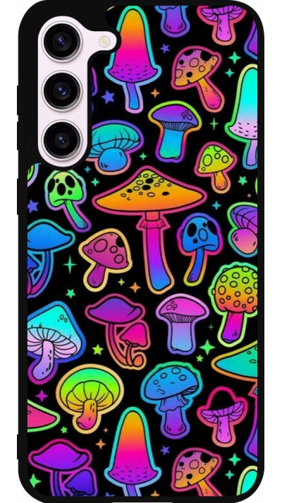 Coque Samsung Galaxy S23+ - Silicone rigide noir Autumn 2024 magic mushrooms