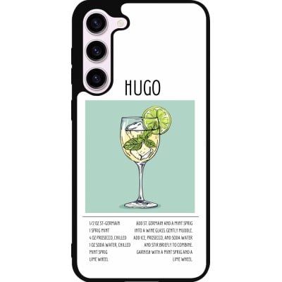 Coque Samsung Galaxy S23+ - Silicone rigide noir Cocktail recette Hugo