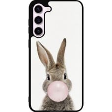 Coque Samsung Galaxy S23+ - Silicone rigide noir Easter 2023 bubble gum bunny