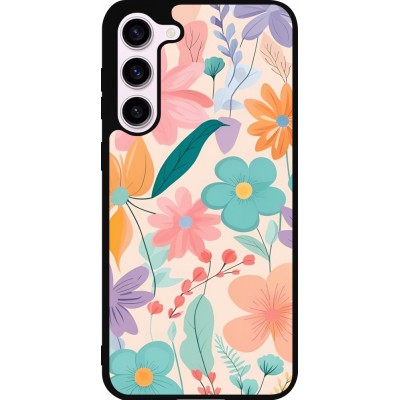 Coque Samsung Galaxy S23+ - Silicone rigide noir Easter 2024 spring flowers