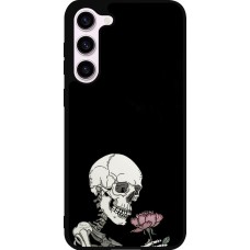 Coque Samsung Galaxy S23+ - Silicone rigide noir Halloween 2023 rose and skeleton