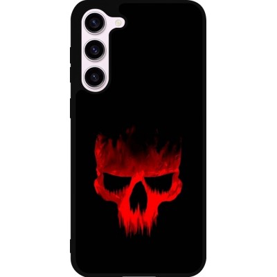 Coque Samsung Galaxy S23+ - Silicone rigide noir Halloween 2023 scary skull