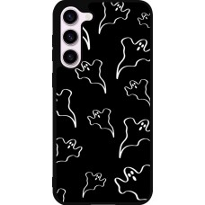 Coque Samsung Galaxy S23+ - Silicone rigide noir Halloween 2024 black and white ghosts