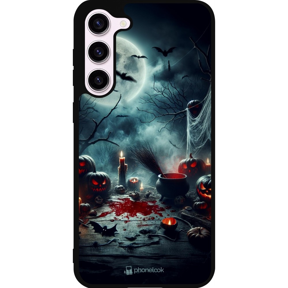 Coque Samsung Galaxy S23+ - Silicone rigide noir Halloween 2024 Dark Moon