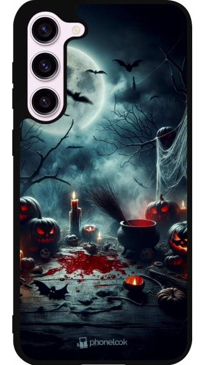 Coque Samsung Galaxy S23+ - Silicone rigide noir Halloween 2024 Dark Moon