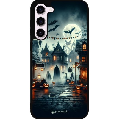 Coque Samsung Galaxy S23+ - Silicone rigide noir Halloween Spookville