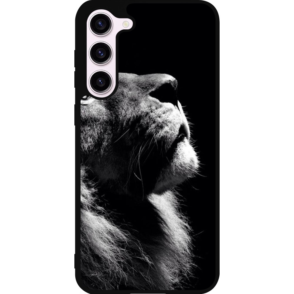 Samsung Galaxy S23+ Case Hülle - Silikon schwarz Lion looking up