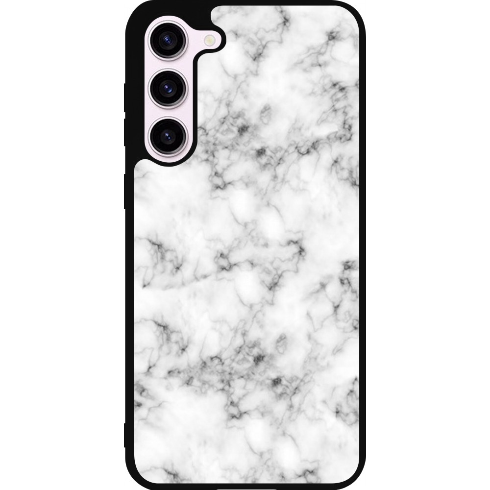 Samsung Galaxy S23+ Case Hülle - Silikon schwarz Marble 01