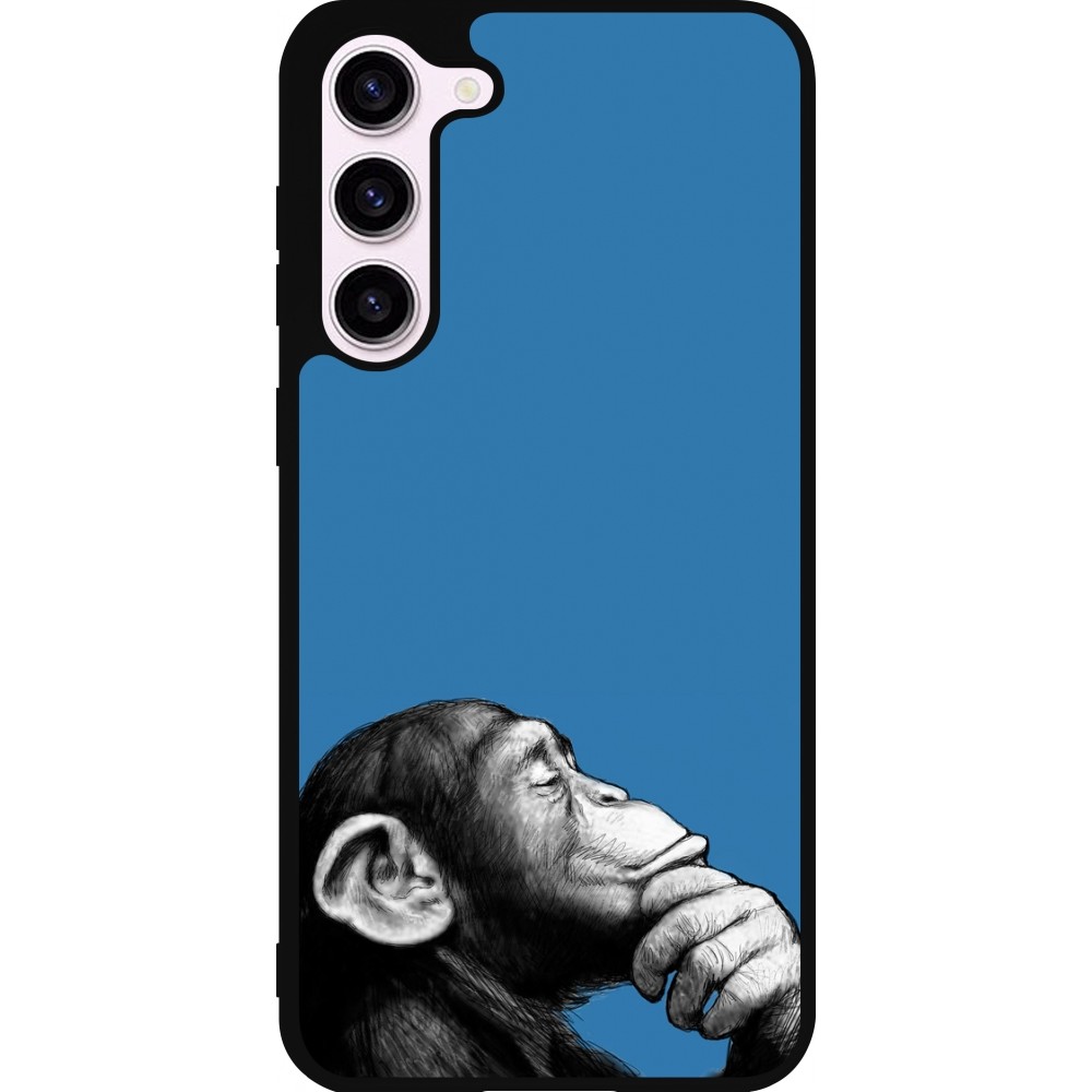 Samsung Galaxy S23+ Case Hülle - Silikon schwarz Monkey Pop Art