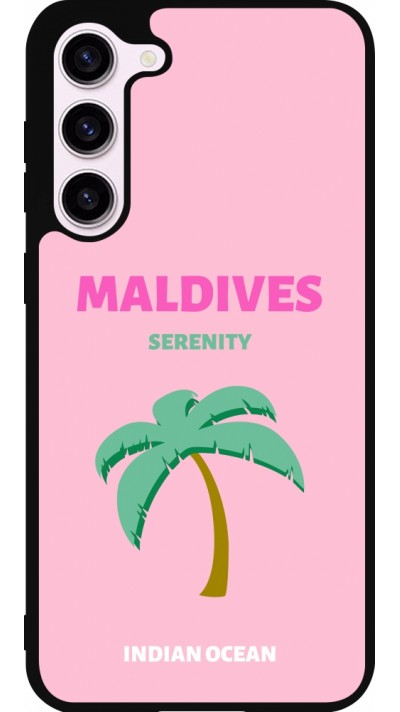 Coque Samsung Galaxy S23+ - Silicone rigide noir Pop Summer Destination Maldives