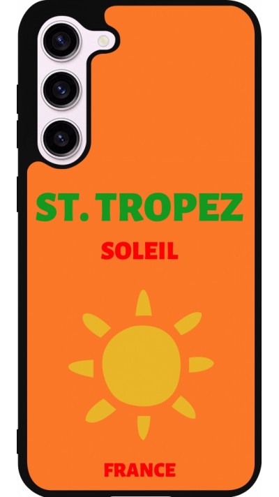 Coque Samsung Galaxy S23+ - Silicone rigide noir Pop Summer Destination St-Tropez