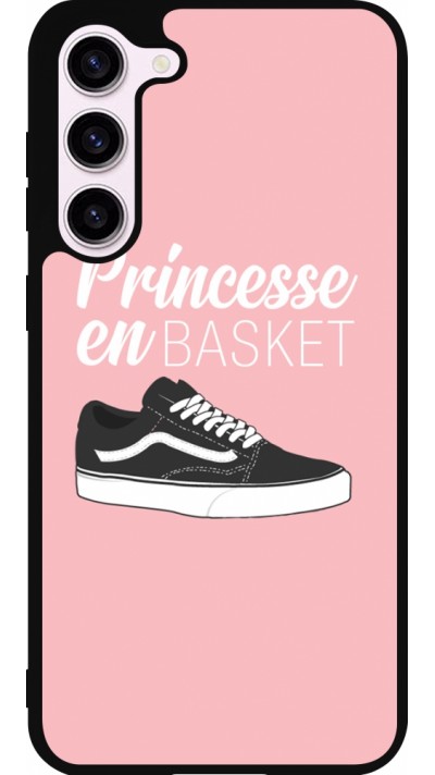 Coque Samsung Galaxy S23+ - Silicone rigide noir princesse en basket