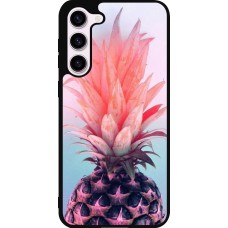 Samsung Galaxy S23+ Case Hülle - Silikon schwarz Purple Pink Pineapple