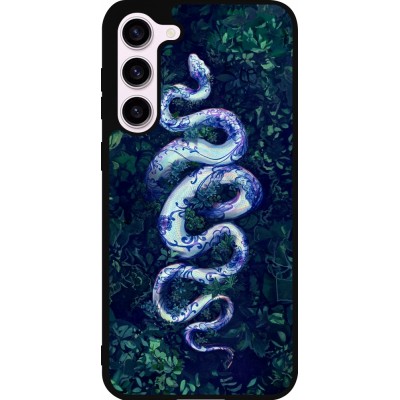 Coque Samsung Galaxy S23+ - Silicone rigide noir Serpent Blue Anaconda