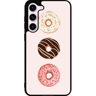 Coque Samsung Galaxy S23+ - Silicone rigide noir Spring 23 donuts