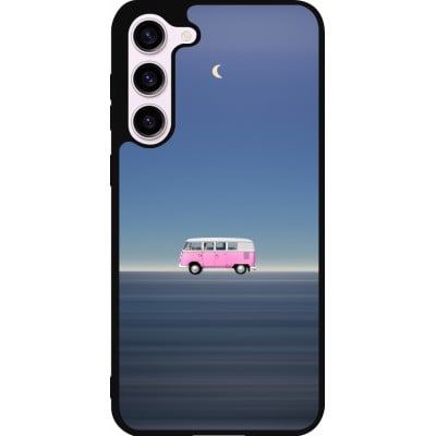 Coque Samsung Galaxy S23+ - Silicone rigide noir Spring 23 pink bus