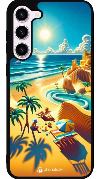 Coque Samsung Galaxy S23+ - Silicone rigide noir Sunset Breeze