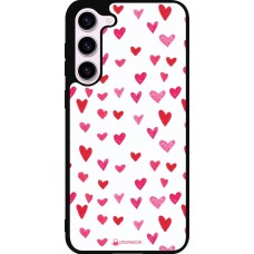 Samsung Galaxy S23+ Case Hülle - Silikon schwarz Valentine 2022 Many pink hearts