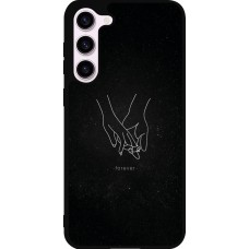 Samsung Galaxy S23+ Case Hülle - Silikon schwarz Valentine 2023 hands forever