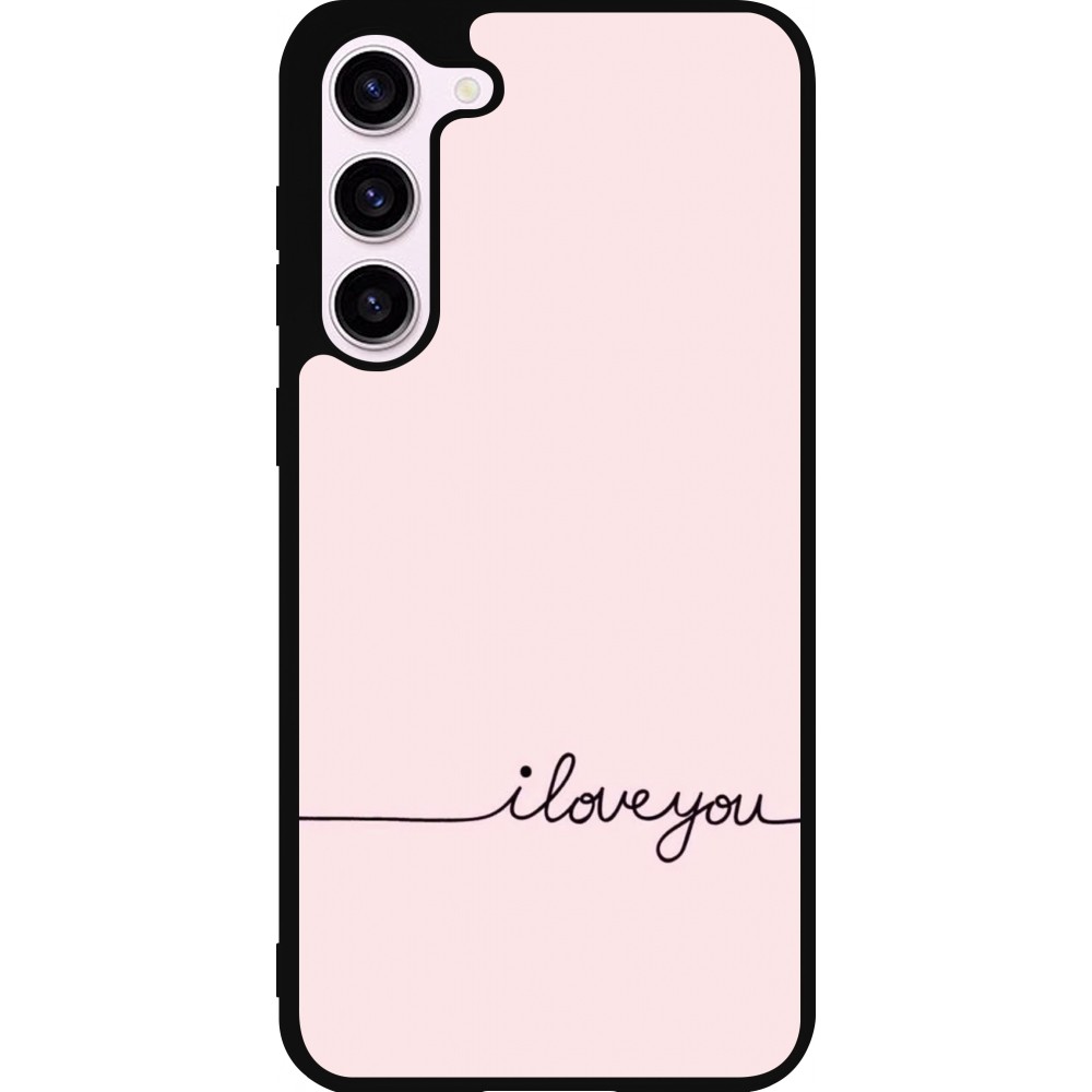 Samsung Galaxy S23+ Case Hülle - Silikon schwarz Valentine 2023 i love you writing