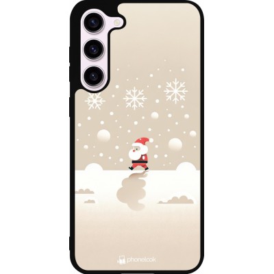 Coque Samsung Galaxy S23+ - Silicone rigide noir Noël 2023 Minimalist Santa